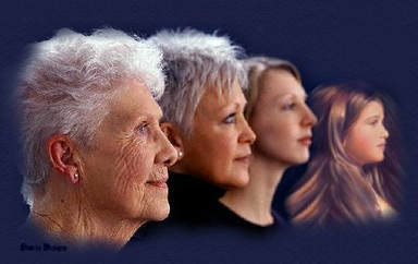 Aging progression of women illustrated by Dr. BCK Patel MD, FRCS